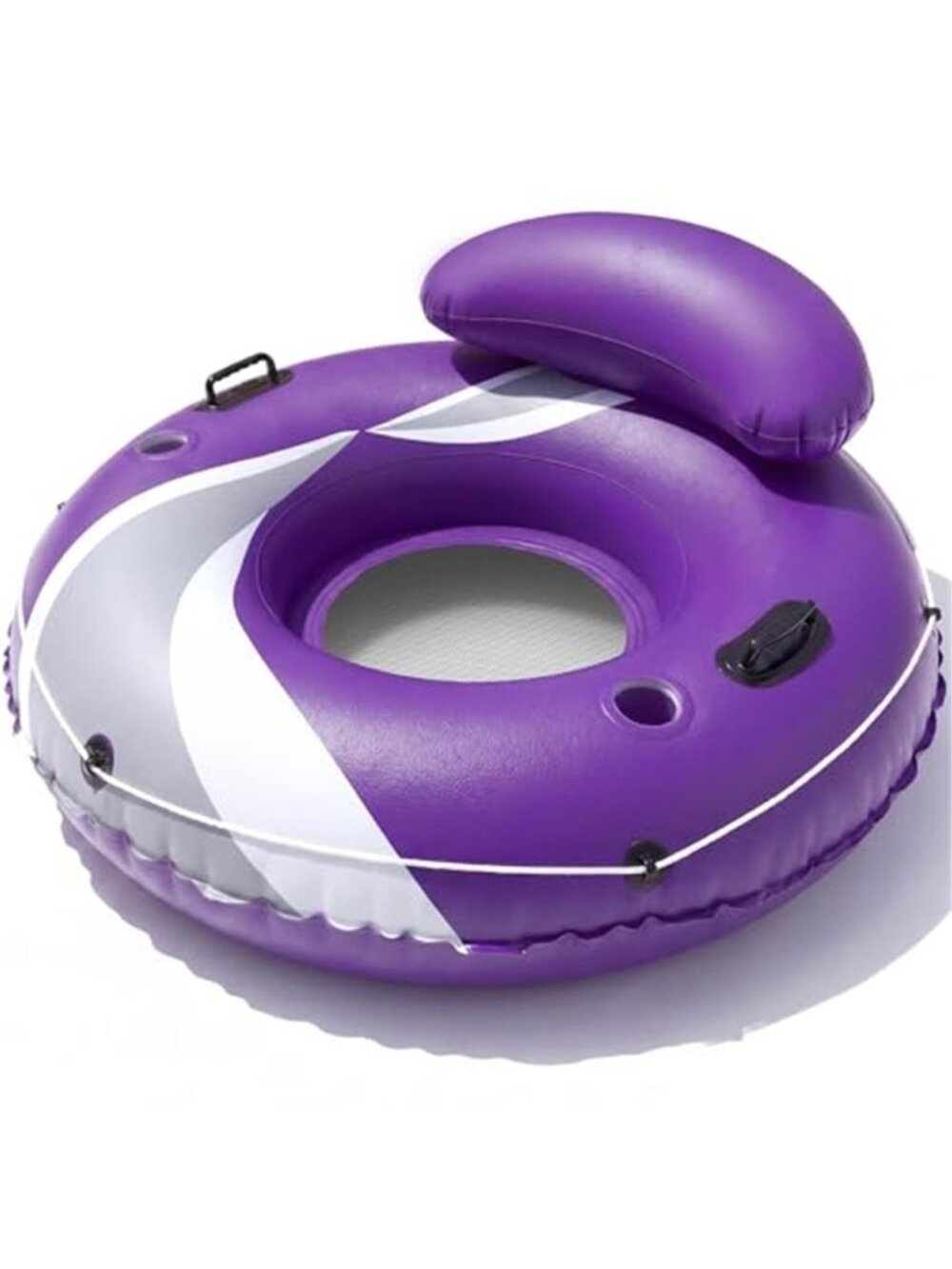 Adult River Tube Float 48 Inch Inflatable Pool Float Mesh Bottom Lake Raft Purpl